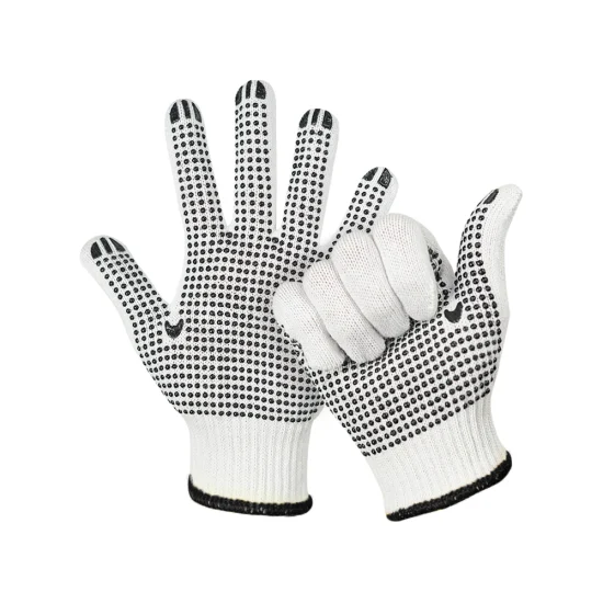 Chine Commerce de gros de sécurité/travail/gant de travail industriel/construction/travail Guante PVC pointillé/points gants tricotés en coton